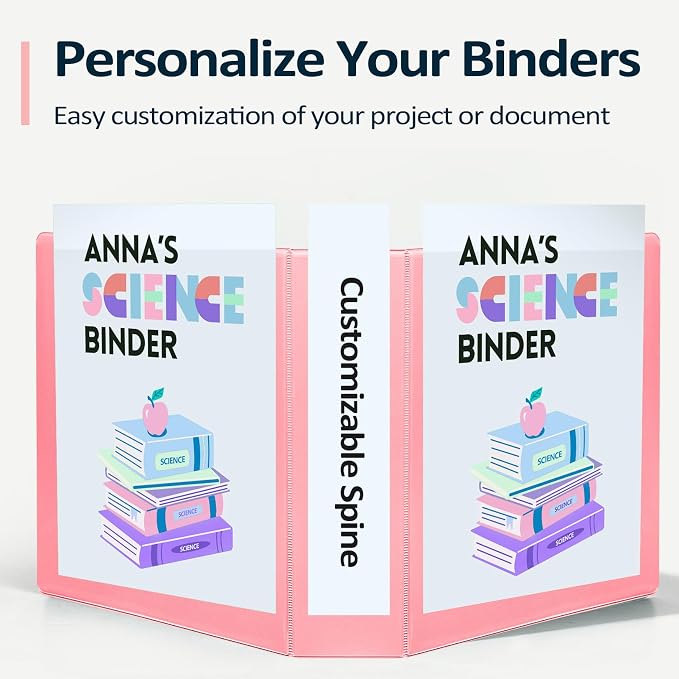 Sooez BinderX Extra Durable 1.5 Inch 3-Ring Binder, Holds 400 Sheets of 8.5x11 - Image 5