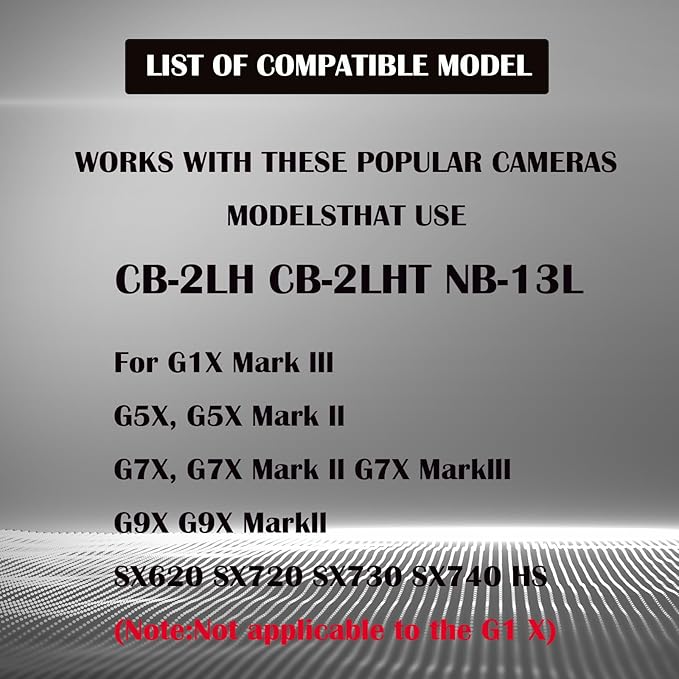 CB-2LH CB-2LHT NB-13L Battery Charger Compatible - Image 4