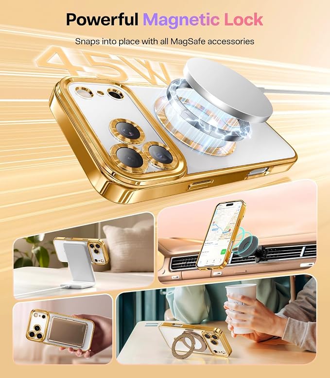 Magnetic Glossy Case for iPhone 17 Pro, iPhone 17Pro Phone Case Slim Clear - Image 3