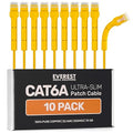 Everest Ultra Slim Cat6a Ethernet Patch Cables 5ft Yellow by EverestMediaSolutions