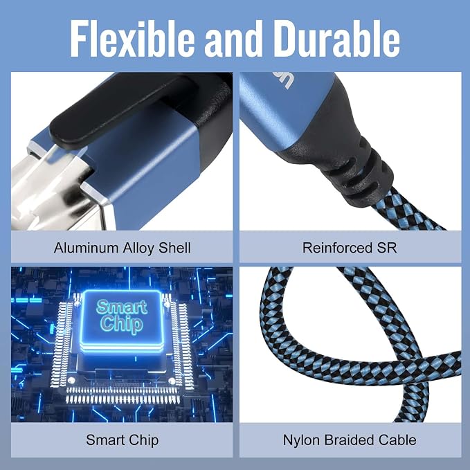 USB C to Ethernet Cable, 25Ft Type C to RJ45 Cable, USB C to Gigabit Ethernet - Image 5