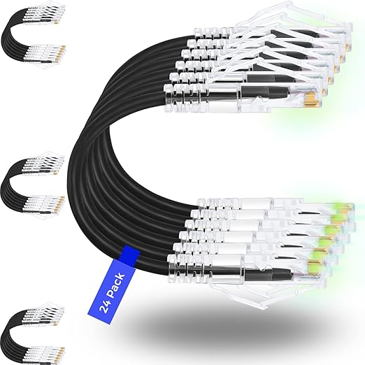 Rapink Patch Cables Cat6/ Cat6a 20ft Slim, Cat6a Ethernet Patch Cable 10G by Rapink