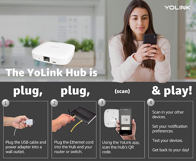 YoLink Hub, 1/4 Mile Super Long Range Smart Hub LoRa Enabled Smart Home - Image 3