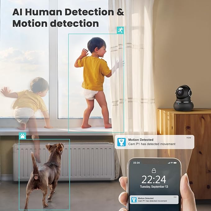 litokam 5ghz Indoor Security Camera, 5MP Cameras - Image 4