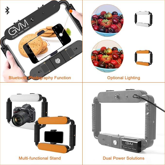 GVM Great Video Maker LED Ring Light 5600K Selfie Light, Smartphone Video Rig & - Image 9