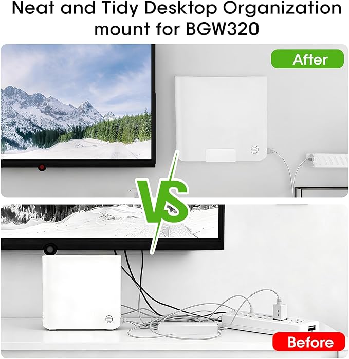 Metal Wall Mount for AT&T Fiber BGW320+Power Bricks Mount Holder Kit, Designed - Image 5
