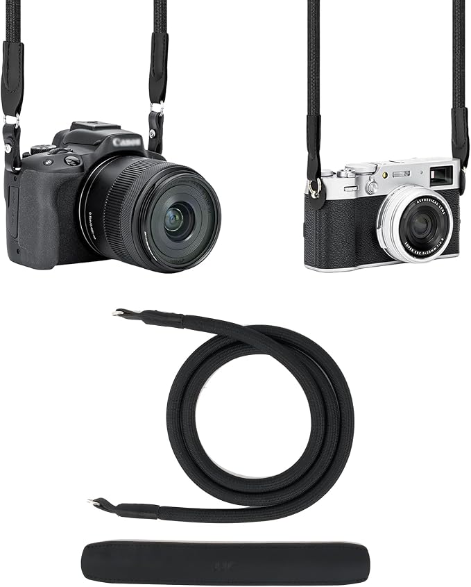 JJC 115cm Braided Rope Camera Strap, Soft Neck Shoulder Strap by JJC