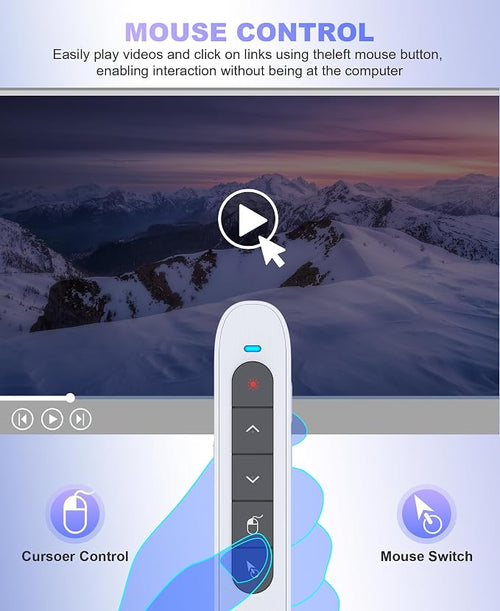 2 in 1 USB Type C Wireless Rechargeable Presenter Remote - Image 2