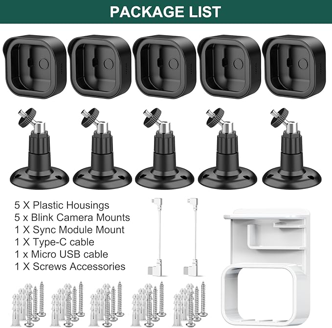 Blink Outdoor 2K Mount, Weatherproof Covers and 360°Adjustable Mounts - Image 7
