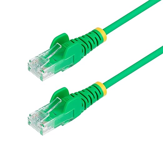 StarTech.com 3ft Green Slim CAT6 Ethernet Cable, Snagless RJ45, 28AWG Pure Bare by StarTech