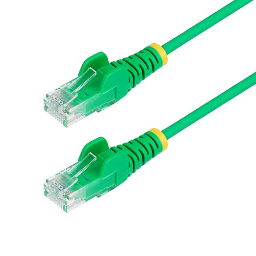 StarTech.com 6ft Green Slim CAT6 Ethernet Cable, Snagless RJ45, 28AWG Pure Bare by StarTech