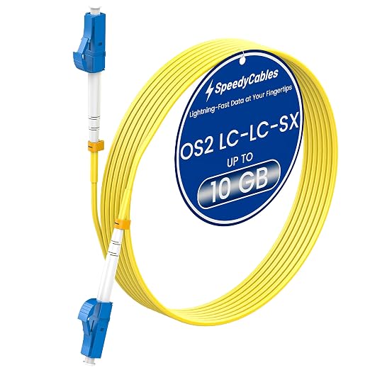 SpeedyCables- OS2 LC to LC Fiber Patch Cable 5M/16ft, 1G/10Gb 9/125um Single by SpeedyCables
