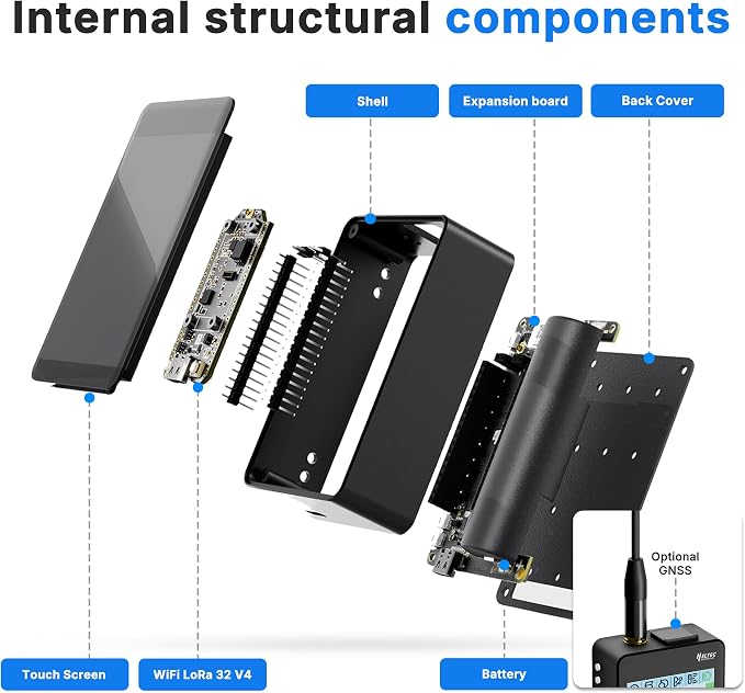 Heltec ESP32 LoRa V4 Development Board Touch Screen Sensor Kit - Image 8