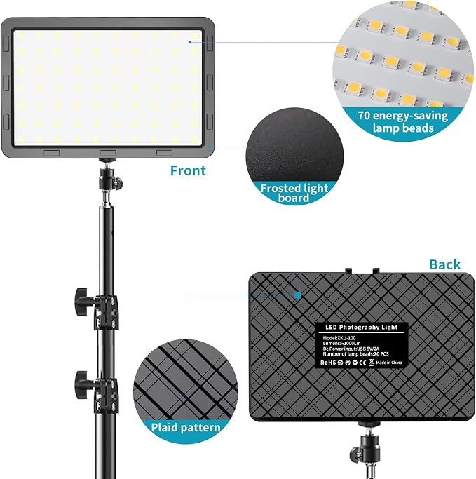 LED Video Light Kit 2Pcs, Hagibis Studio Lights 18 Color Filters - Image 5