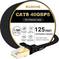 BUSOHE Cat 8 Ethernet Cable 125 FT, 40Gbps 2000MHz Cat8 High Speed Flat by BUSOHE