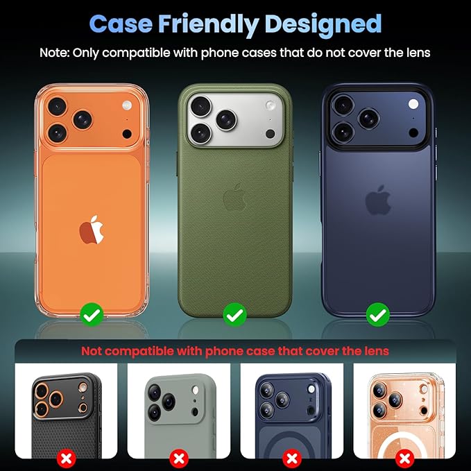 Uyiton Compatible with iPhone 17 Pro Camera Lens Protector - Image 4