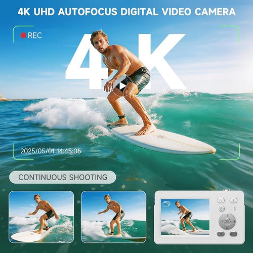 4K UHD Digital Camera, 64MP Autofocus Camera - Image 2