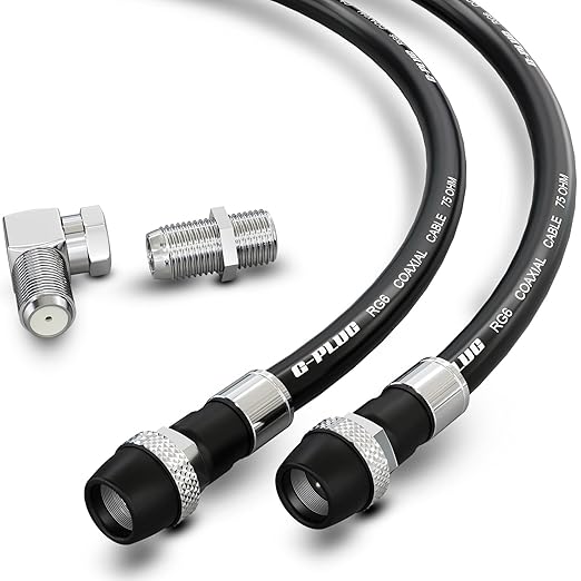 G-PLUG RG6 Coaxial Cable 100FT – Triple Shielded, Waterproof, 75 Ohm by G-PLUG