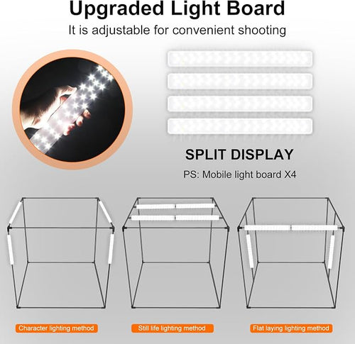 48"x48"x40" Large Photo Studio Light Box Photography, 4 Light LED Panels - Image 2