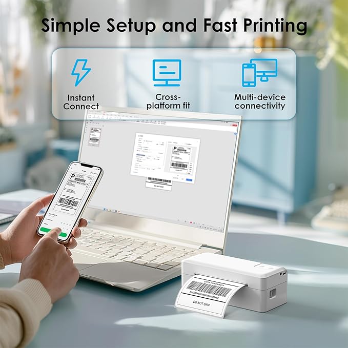 KNAON Shipping Thermal Label Printer, 4x6 Portable Label Printer, Support iPhone - Image 6