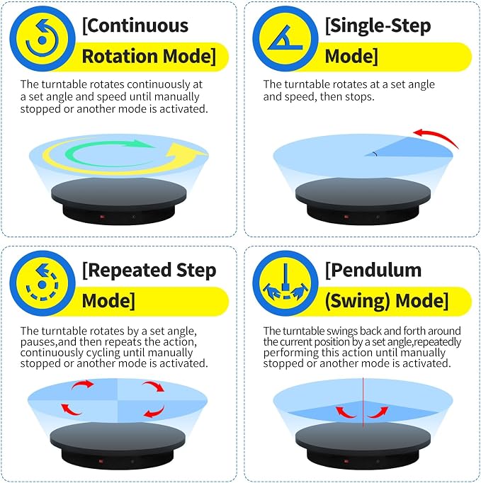 23.6In Remote Large Motorized electric turntable Rotating platform Photography - Image 3