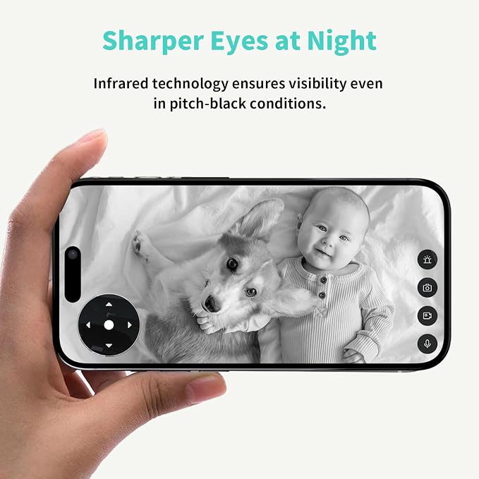 2K Indoor Security Camera, 360° Pan/Tilt AI Human Pet Motion Security Camera - Image 4