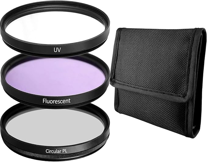 Pro Lens Filter Kit, Includes CPL, FL-D Filters by Acuvar