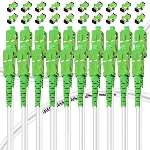 20Pack - 1m SC/APC to SC/APC Fiber Optic Internet Cable, Armored Single Mode by Bangun
