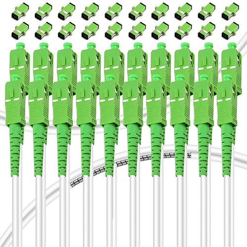 20Pack - 1m SC/APC to SC/APC Fiber Optic Internet Cable, Armored Single Mode by Bangun