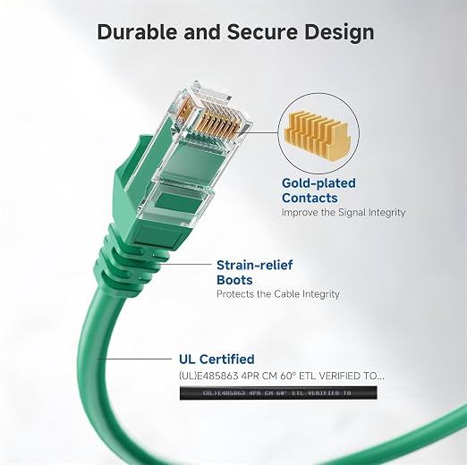 Cable Matters 10Gbps 5-Pack Snagless Short Cat 6 Ethernet Cable - 3ft - Image 4