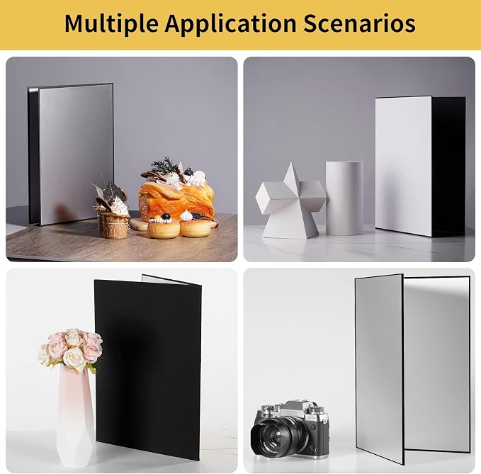 2PCS 3 in 1 12"x8" Photography Light Reflector Cardboard, A4 Paper Folding - Image 4