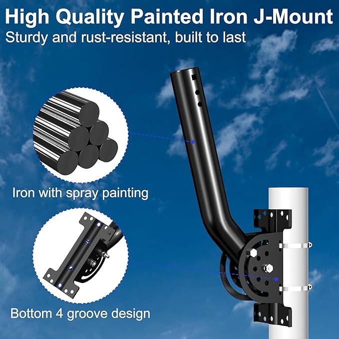 Heavy Duty Antenna Pole Mount, Pole/Wall Mount - Image 4