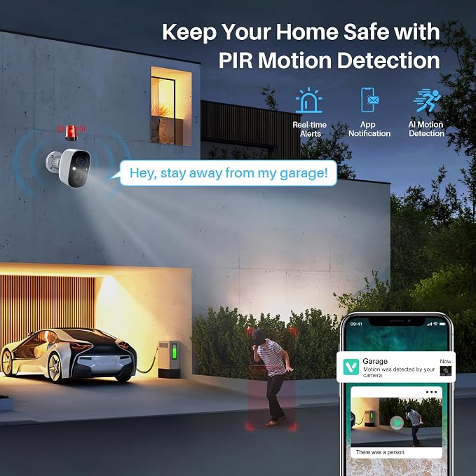 Security Cameras Wireless Outdoor Indoor, 2K Battery Powered WiFi Camera - Image 3