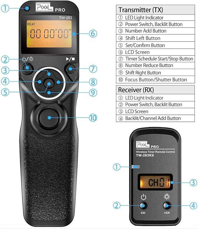 Camera Remote Control TW-283C2 Wireless Remote Shutter Release - Image 2