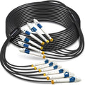 30 Meters 6 Core Industrial TPU LC to LC Outdoor Armored Fiber Optic Cable by YUTIANHOME