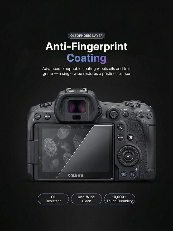 iDaPro Screen Protector for Canon EOS R7 Tempered Glass Scratch resistance Easy - Image 7
