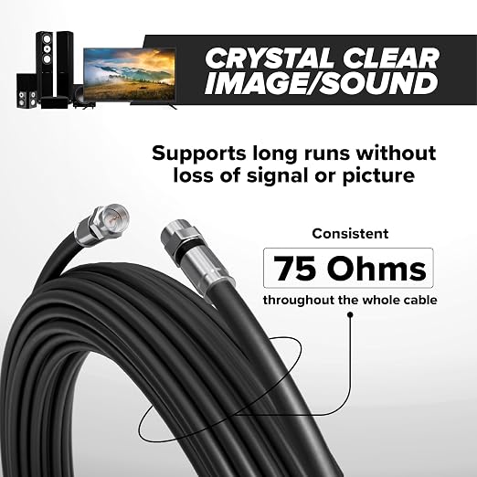 THE CIMPLE CO - RG6 Coaxial Cable 100 FT - RG6 Coax Cable - Image 5