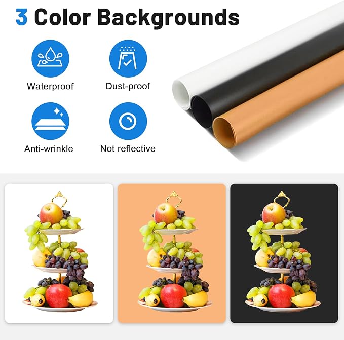 Photo Light Box 28x28 Inch for Photography, 3 Color 10-Level Adjustable Photo - Image 7
