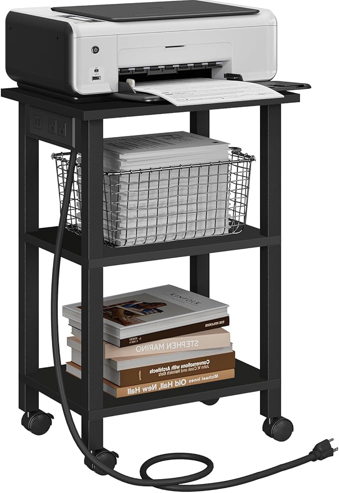 TUTOTAK 3 Tier Printer Stand, Rolling Printer Cart by ChoosetutotakFurnitureBuildYourCozyHome