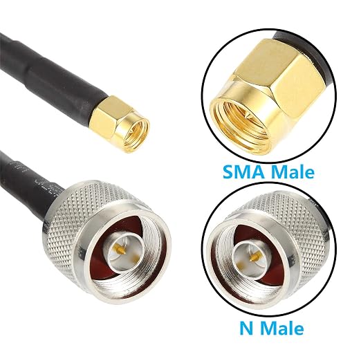 5ft N Male to SMA Male Cable, SMA to N Cable 50 ohm Ultra Low Loss KMR240 - Image 8
