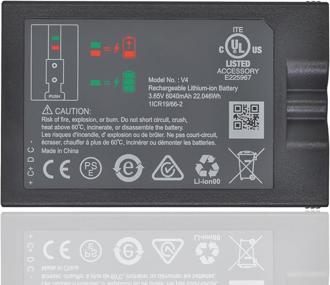 New V4 Battery for Ring-Doorbell-Camera 2/3/4/3+/3plus, Stick-Up Cam, - Image 2
