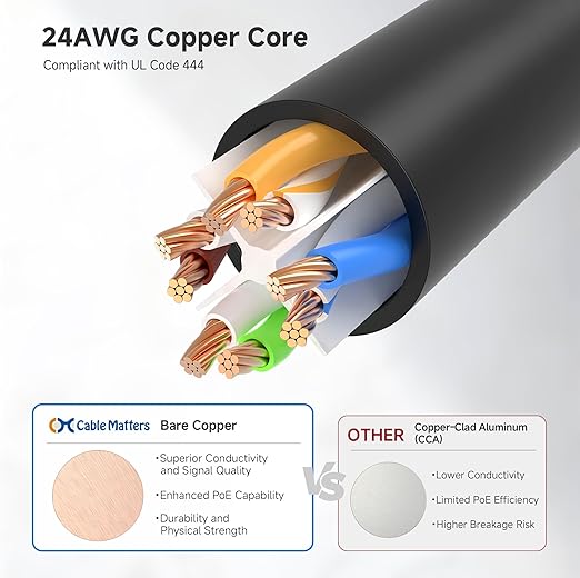 Cable Matters 10Gbps Snagless Cat 6 Ethernet Cable - 40ft - Image 6