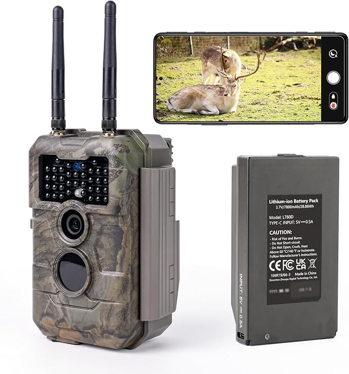 GardePro E6 2.0 Pro WiFi Trail Camera, Dual Antennas, Stable Connection by GardePro