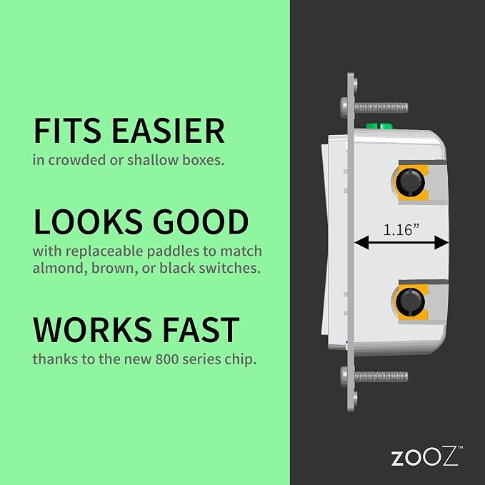 Zooz 800 Series Z-Wave Long Range Dimmer Switch ZEN72 800LR - Image 5