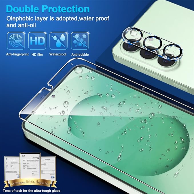 firtstnow 3 Pack for Samsung Galaxy S25 Screen Protector Tempered Glass + 3 - Image 6