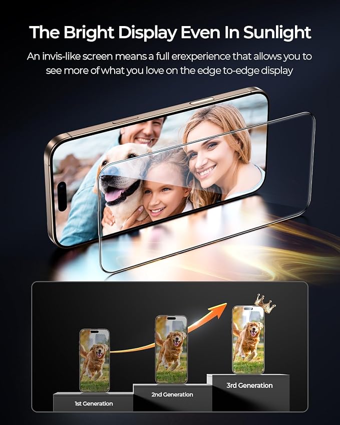 MRGLAS TOP 9H+ Glass 4 Packs for iPhone 12 Pro Max Privacy Screen Protector - Image 7