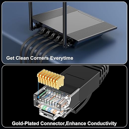 Cat 6 Ethernet Cable 3 ft Flat Internet Network Cables - Image 5