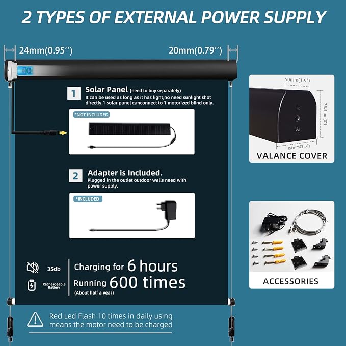 SmartWings Motorized Outdoor Patio Shades Roll Up Blinds - Image 4