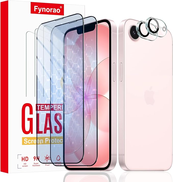 2+2-Pack Anti-Blue Light Tempered Glass Screen Protector & Camera Lens Protector by ScreenProtectorCase