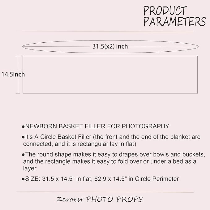 Zeroest Baby Photography Props Basket Braid Wool Wrap Newborn Photo Shoot - Image 3